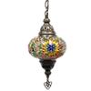 Paykoc Imports Turkish Mosaic Pendant Lantern - 6"x24" - Rainbow view 2