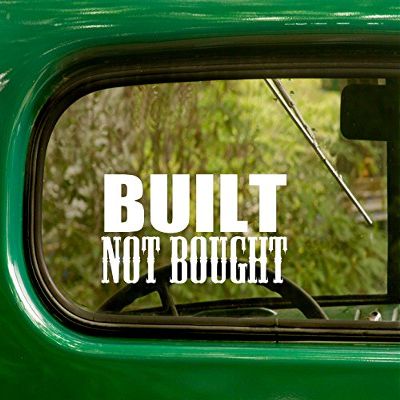2 Built NOT Bought Truck Decals Sticker Off Road White for Window Car Jeep 4x4 Laptop Bumper Rv
