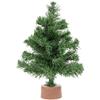 Northlight Pine Christmas Tree in Faux Wood Base, 12", Brown view 1