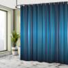 Ambesonne Harbour Stripe Shower Curtain, Vibrant Nvay Blue Background with Thin Vertical Lines Modern Design, Cloth Fabric Bathroom Decor Set with Hooks, 69" W x 75" L, Navy Blue Teal view 4