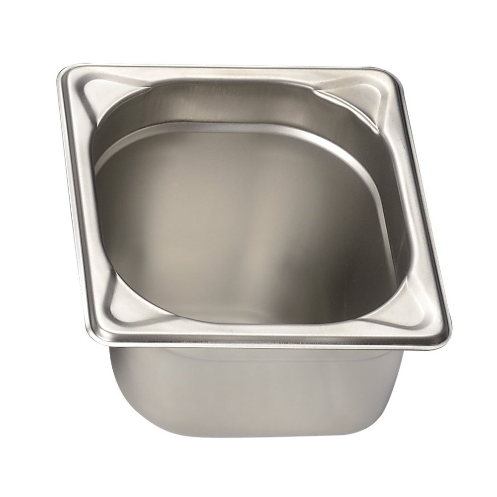 MTI EM8016065E Stainless Steel GN Pan, 1/6, 2.6 inches (65 mm)