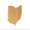 BambooMN Ohio Silhouette Bamboo Serving and Cutting Board - 1 Unit - 11.75" x 12" x 0.60" view 1