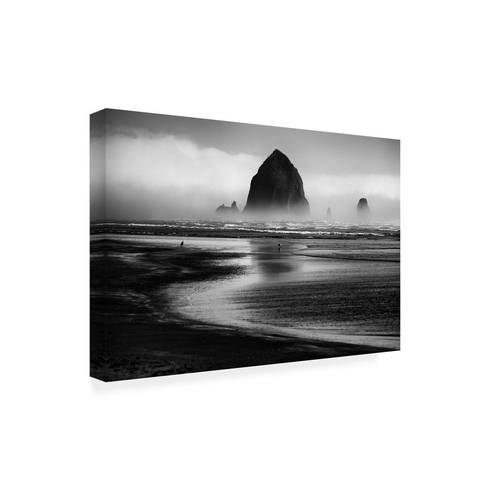 Wrapped Canvas Wall Art - Martin Rak 'Cannon Beach' Wall Art for Living Room, Bedroom, or Office Dcor - 16x24