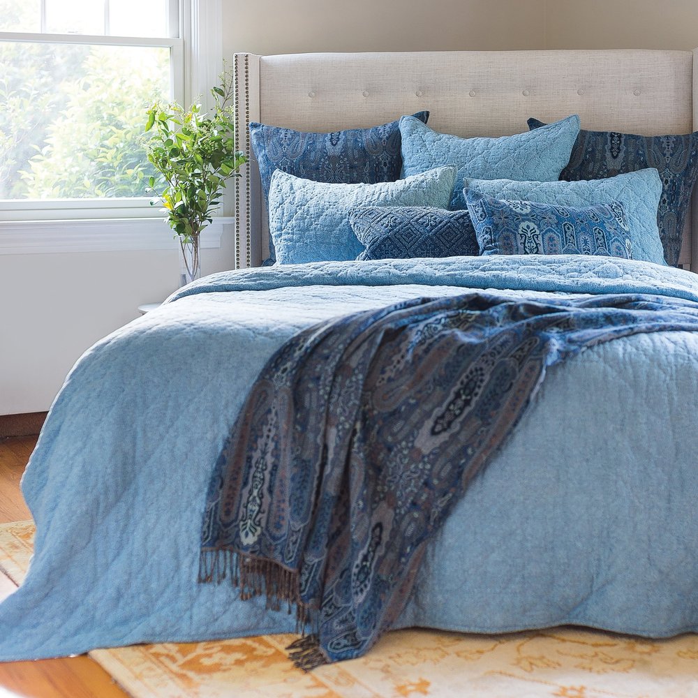 C&F Home Savina King Quilt King Blue
