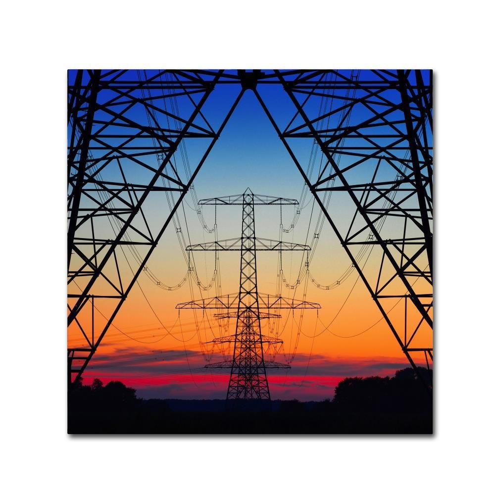 Trademark Fine Art Electric Coloured Sky by Riekus Reinders, 18x18-Inch