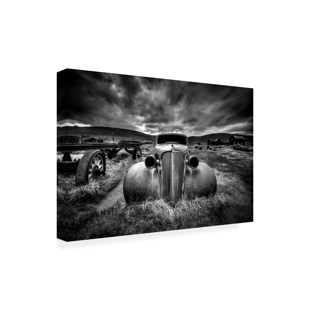 Wrapped Canvas Wall Art - Carsten Schlipf 'Too Old To Drive' Wall Art for Living Room, Bedroom, or Office Dcor - 16x24