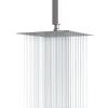 Lordear 16 Inch Rainfall Shower Head Solid Square Ultra Thin 304 Stainless Steel Polish Chrome Rain Shower Head Waterfall Full Body Coverage with Silicone Nozzle view 1