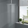 Lordear 16 Inch Rainfall Shower Head Solid Square Ultra Thin 304 Stainless Steel Polish Chrome Rain Shower Head Waterfall Full Body Coverage with Silicone Nozzle view 2