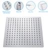 Lordear 16 Inch Rainfall Shower Head Solid Square Ultra Thin 304 Stainless Steel Polish Chrome Rain Shower Head Waterfall Full Body Coverage with Silicone Nozzle view 3