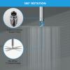 Lordear 16 Inch Rainfall Shower Head Solid Square Ultra Thin 304 Stainless Steel Polish Chrome Rain Shower Head Waterfall Full Body Coverage with Silicone Nozzle view 4