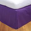 Singh's Textiles 600 Thread Count Solid Pattern Easy Fit 1-Piece Pleated Tailored Bedskirt (+21 Inches) Drop Length, 100% Egyptian Cotton King/Standard,(76" x 80") Purple Solid view 1