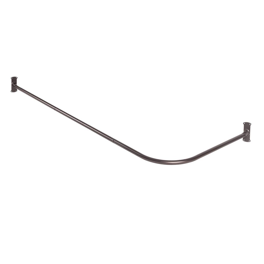 Utopia Alley Rustproof Wall Mounted L-Shaped Corner Shower Curtain Rod | Adjustable Shower Curtain Rod for Bathroom Bathtub, Includes Mounting Brackets and Screws, Oil Rubbed Bronze(66"L x 28"W)