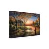 Wrapped Canvas Wall Art - Chuck Black 'An Autumn Sunset' Wall Art for Living Room, Bedroom, or Office Dcor - 16x24 view 1