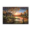 Wrapped Canvas Wall Art - Chuck Black 'An Autumn Sunset' Wall Art for Living Room, Bedroom, or Office Dcor - 16x24 view 2