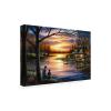 Wrapped Canvas Wall Art - Chuck Black 'Father and Son' Wall Art for Living Room, Bedroom, or Office Dcor - 16x24 view 1