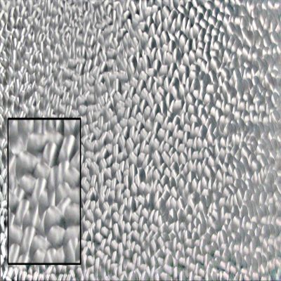 Cobble Stones Decorative Engraved Aluminum sheet metal / metal laminate used for cabinetry and wall covering, available in 4'x8' and 4'x10' sheets