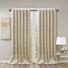 Sun Smart Cassius, Single Total Blackout Curtain for Bedroom, Luxurious Sheen Marble Jacquard, Window Treatment Panel, Rod Pocket Top, Easy to Hang, Fits 1.25" Rod, Machine Washable, 50" x108" Gold view 1