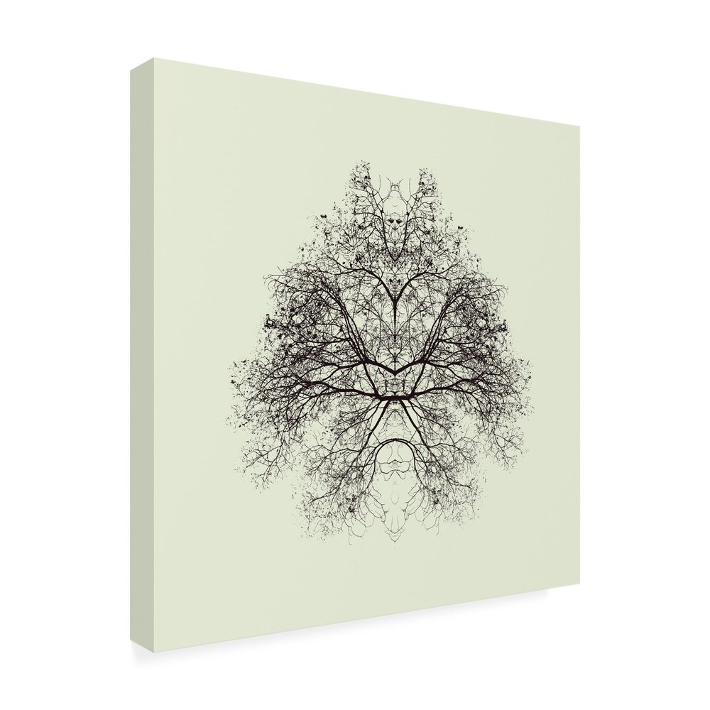 Wrapped Canvas Wall Art - Nadav Jonas 'Rorschach Test' Wall Art for Living Room, Bedroom, or Office Dcor - 18x18