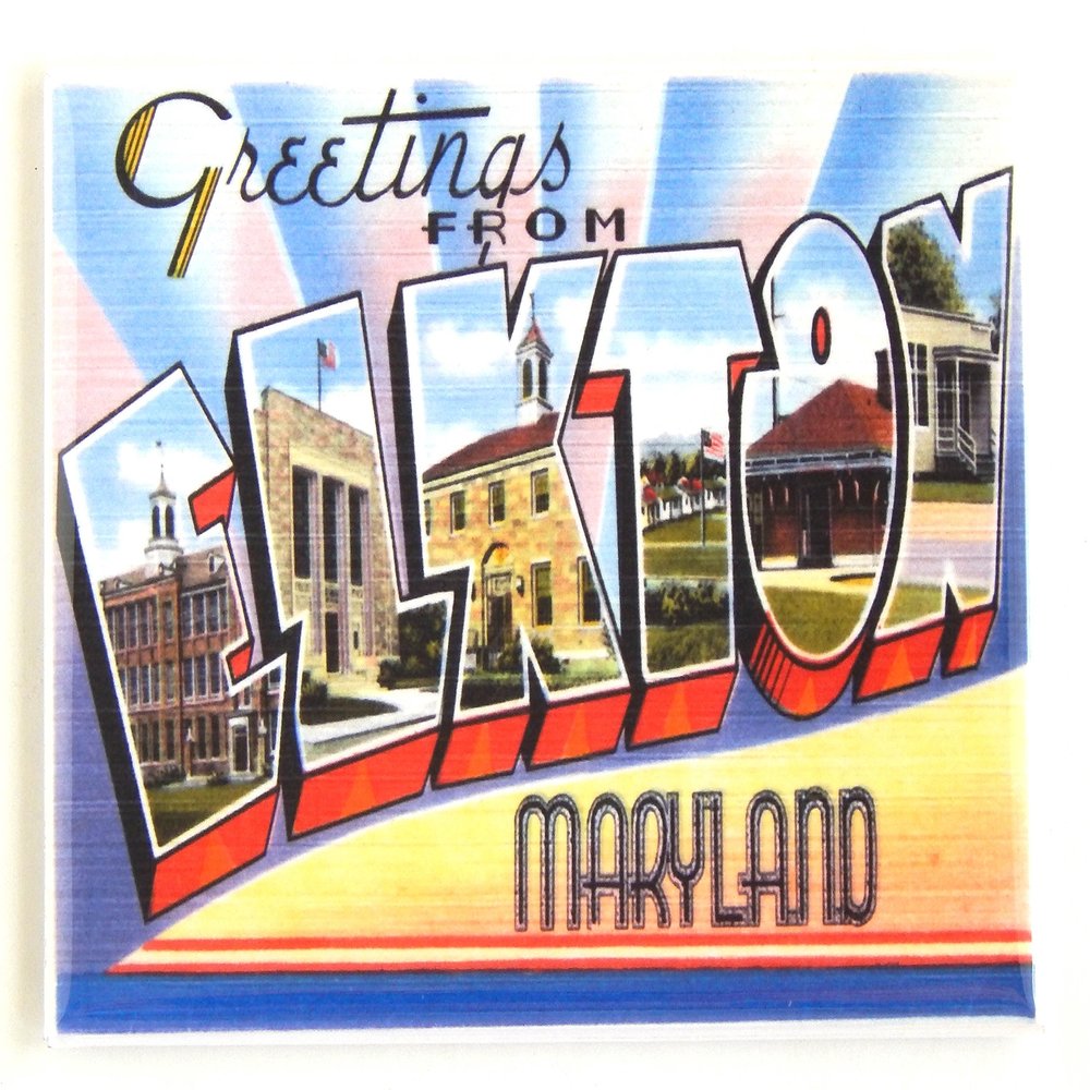Greetings from Elkton Maryland Fridge Magnet (2 x 3 inches)