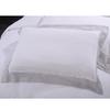 3 Piece Belgian Linen Duvet Cover Set White w/Hemstitch Gray Border view 3