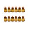 100pcs 0.6ml Mini Amber Bottles With Cork Brown Color Vials Jars Gift DIY Empty Little Bottles (13x18mm, Amber) view 1