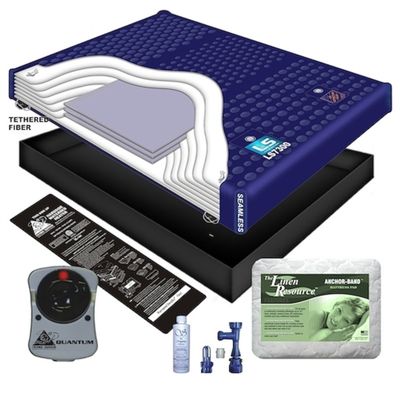 100% WAVELESS WATERBED Mattress/Liner/PAD/Heater/Fill Drain/Conditioner KIT (Queen 60x84 1L7B2)