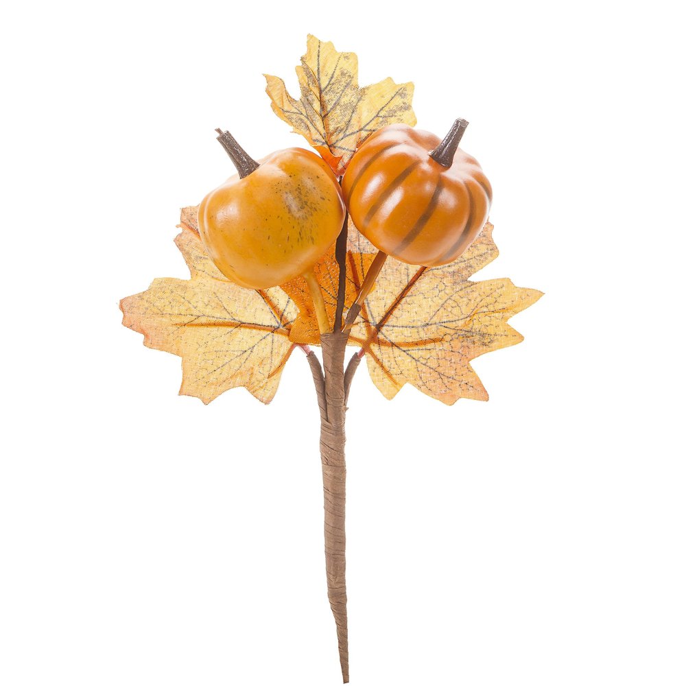 Darice Fall Pick Pumpkin Leaf 6 Inches
