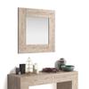 Mobili Fiver, Evolution Square Wall Mirror, 28.7 x 28.7 in, Oak, Made in Italy view 1