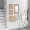 Mobili Fiver, Evolution Square Wall Mirror, 28.7 x 28.7 in, Oak, Made in Italy view 3