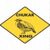 Warning! Chukar Xing Sign - Caution Chukar Crossing Sign (12" x 12") - Heavy Duty Exterior Rust Free .040 Thick Aluminum Animal Wildlife Partridge Bird Sign with Weatherproof and UV Protection - Warning Beware of Chukar Yard Sign - 12" x 12" view 1