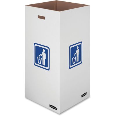 Fellowes 7320201 Waste/Recycling Bins 50Gal 10/CT White