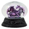 Ebros Gift Mythical Purple Midnight Dragon Water Globe Figurine with Glitters 4.75" H Sparkly Glitter Globe Collectible view 1