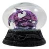 Ebros Gift Mythical Purple Midnight Dragon Water Globe Figurine with Glitters 4.75" H Sparkly Glitter Globe Collectible view 3