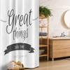 Ambesonne Saying Stall Shower Curtain, Modern Inspirational Lettering Thing Take Time Don't Give up Lifestyle, Fabric Bathroom Decor Set with Hooks, 36" W x 72" L, Black White view 1