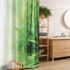 Ambesonne East Stall Shower Curtain, Bamboo Stalks Reflection on Water Blurs Freshness Japanese Nature Spa, Fabric Bathroom Decor Set with Hooks, 36" W x 72" L, Green Pale Yellow view 1