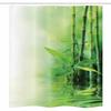 Ambesonne East Stall Shower Curtain, Bamboo Stalks Reflection on Water Blurs Freshness Japanese Nature Spa, Fabric Bathroom Decor Set with Hooks, 36" W x 72" L, Green Pale Yellow view 3