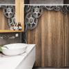 Ambesonne Industrial Stall Shower Curtain, Gear Wheels on Left Corner Timber Background Mechanical Mechanism Engine, Fabric Bathroom Decor Set with Hooks, 54" W x 78" L, Pale Brown Grey view 3
