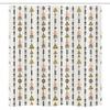 Ambesonne Arrow Stall Shower Curtain, Style Arrow and Geometric Pattern in Retro Style Cultural Boho, Fabric Bathroom Decor Set with Hooks, 36" W x 72" L, Black Pink Green view 3