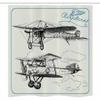 Ambesonne Airplane Stall Shower Curtain, Classic Nostalgic Planes Aircraft Propeller in The Sky Fast Travel Wings Sketch, Fabric Bathroom Decor Set with Hooks, 36" W x 72" L, Blue Black view 3
