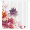 Ambesonne Abstract Stall Shower Curtain, Modern Floral Design with Burts and Leaves Detailed Romantic Image, Fabric Bathroom Decor Set with Hooks, 54" W x 78" L, Pink Purple and Orange view 4