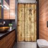 Ambesonne Island Map Stall Shower Curtain, Super Detailed Treasure Map Grungy Rustic Pirates Gold Secret Sea History Theme, Fabric Bathroom Decor Set with Hooks, 54" W X 78" L, Beige Brown view 2