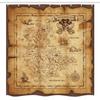 Ambesonne Island Map Stall Shower Curtain, Super Detailed Treasure Map Grungy Rustic Pirates Gold Secret Sea History Theme, Fabric Bathroom Decor Set with Hooks, 54" W X 78" L, Beige Brown view 4