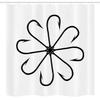 Ambesonne Fishing Stall Shower Curtain, Flower Shaped Artisan Steel Multi Hook Gaff in Row New Needle Device Print, Fabric Bathroom Decor Set with Hooks, 54" W x 78" L, White and Black view 4