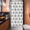 Ambesonne Bicycle Stall Shower Curtain, Hand Drawn Doodle Cycling Theme Pattern of Yellow Bike Leisure Hobby Street Art, Fabric Bathroom Decor Set with Hooks, 54" W x 78" L, Mustard Black view 2