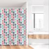 Ambesonne Pineapple Stall Shower Curtain, Summer Island Tropic Fruit Pattern Stamped Minimal Backdrop Pop Art, Fabric Bathroom Decor Set with Hooks, 36" W x 72" L, Turquoise Coral view 2