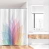 Ambesonne Abstract Stall Shower Curtain, Leaf Abstract Art 4 Season Flora Delicate and Nature Theme, Fabric Bathroom Decor Set with Hooks, 36" W x 72" L, Yellow Red Green view 2