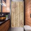 Ambesonne Beige Stall Shower Curtain, Small Large Ginkgo Leaves Pattern Dramatic Dated Fossil Maidenhair Tree Nature Art, Fabric Bathroom Decor Set with Hooks, 54" W x 78" L, Beige Brown view 2