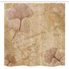 Ambesonne Beige Stall Shower Curtain, Small Large Ginkgo Leaves Pattern Dramatic Dated Fossil Maidenhair Tree Nature Art, Fabric Bathroom Decor Set with Hooks, 54" W x 78" L, Beige Brown view 4