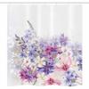 Ambesonne Lavender Stall Shower Curtain, Pastel Cornflowers Bridal Classic Design Gentle Floral Print Wedding Design, Fabric Bathroom Decor Set with Hooks, 36" W x 72" L, Violet White Pink view 3