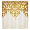 Ambesonne Antique Stall Shower Curtain, Victorian Style Medieval Motifs Classic Baroque Oriental Shapes Print, Fabric Bathroom Decor Set with Hooks, 54" W x 78" L, Pale Brown Cream view 4